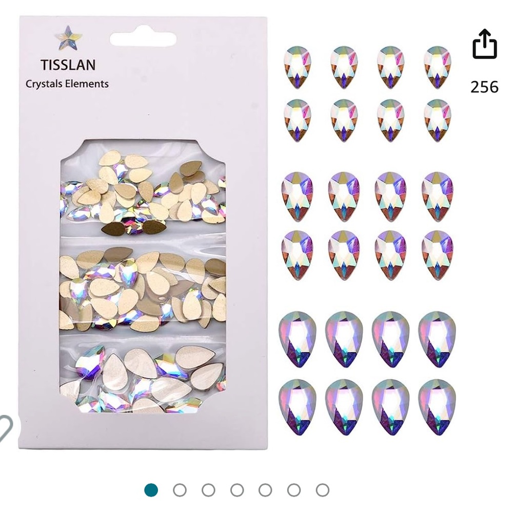 Nail Rhinestones Pear Shaped (TWO TOGETHER)
